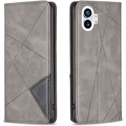Mobigear Rhombus Slim Nothing Phone (1) Hülle Klapphülle - Grau