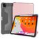 Mutural Tri-Fold Tough iPad Pro 12.9 Zoll (2021) Hülle Klapphülle + Stifthalter - Schwarz / Roségold