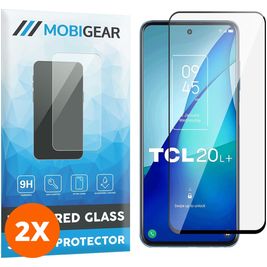 Mobigear Premium TCL 20L Plus Panzerglas Gehärtetes Glas Displayschutz - Hüllenfreundlich - Schwarz (2er Pack)