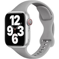 Mobigear Sport Slim Silikon Apple Watch Armband Drückerschließe - 42/41/40/38 mm - Grau