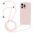 Mobigear Lanyard iPhone 14 Pro Max Silikon Handykette - Sand Pink
