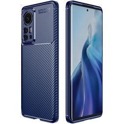 Mobigear Racing Xiaomi 12 Pro Hülle Flexibles TPU Backcover - Blau