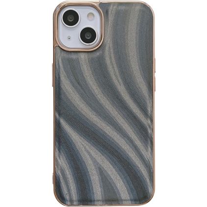 Mobigear Wavy iPhone 14 Hülle Hardcase Backcover - Silber