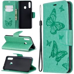 Mobigear Butterfly Samsung Galaxy A20s Klapphülle Portemonnaie - Türkis