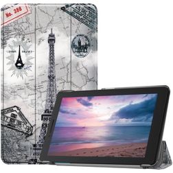 Mobigear Tri-Fold Lenovo Tab E8 Hülle Klapphülle - Eiffelturm