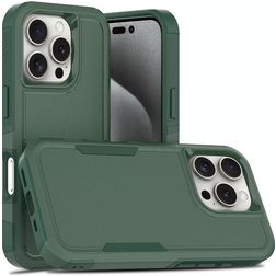 Mobigear Heavy Armor iPhone 16 Pro Hülle Hardcase Backcover Stoßfest - Grün