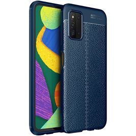 Mobigear Luxury Samsung Galaxy A03s Hülle Flexibles TPU Backcover - Blau