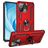 Mobigear Armor Ring Xiaomi Mi 11 Lite Hülle Hardcase Backcover Stoßfest mit Ringhalter - Rot