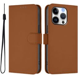 Mobigear Urban Wallet iPhone 16 Pro Hülle Klapphülle Geldbörse - Braun