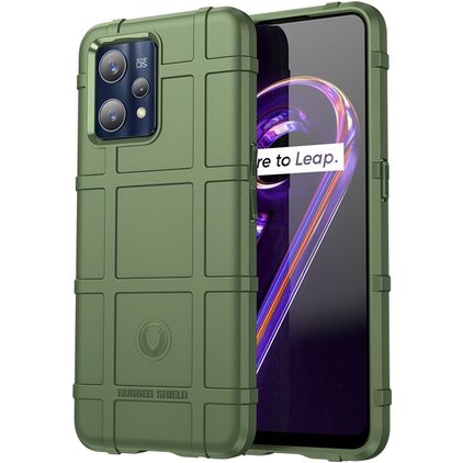 Mobigear Rugged Shield Realme 9 Pro Plus TPU (flexibel) Backcover Shockproof - Grün