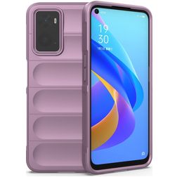 Mobigear Bumpy OPPO A76 Hülle Flexibles TPU Backcover - Lila