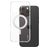 CARE by PanzerGlass Kickstand iPhone 16 Pro Max MagSafe Hardcase Backcover mit Ständer - Transparent / Silber