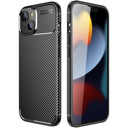Mobigear Racing iPhone 14 Pro Max Hülle Flexibles TPU Backcover - Schwarz