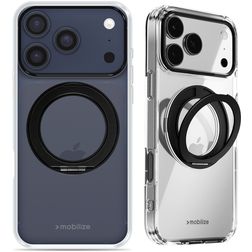 Mobilize 360 Rotating Ring iPhone 17 Pro Max MagSafe Hülle Hardcase Backcover mit Ringhalter - Schwarz