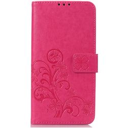 Mobigear Clover OnePlus 6T Klapphülle Portemonnaie - Magenta