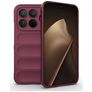 Mobigear Bumpy Xiaomi 15T Pro Hülle Flexibles TPU Backcover - Wine Red