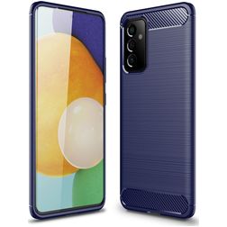 Mobigear Brushed Slim Samsung Galaxy A82 5G Hülle Flexibles TPU Backcover - Blau