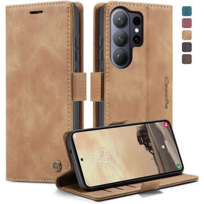 CaseMe 013 Samsung Galaxy S26 Ultra Klapphülle Portemonnaie - Braun