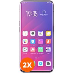 Mobigear OPPO Find X Panzerglas Gehärtetes Glas Displayschutz - Hüllenfreundlich (2er Pack)