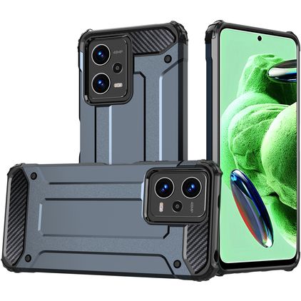 Mobigear Outdoor POCO X5 Hülle Hardcase Backcover Stoßfest - Marineblau