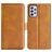 Mobigear Slim Magnet Samsung Galaxy A73 Hülle Klapphülle Geldbörse - Cognac