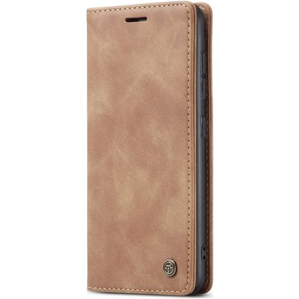Caseme 013 Samsung Galaxy A21s Hülle Klapphülle Geldbörse - Braun