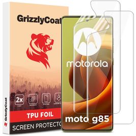 GrizzlyCoat Motorola Moto G85 Hydrogel TPU Displayschutz - Hüllenfreundlich (2er Pack)