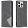 Mobigear Rhombus Slim iPhone 15 Pro Hülle Klapphülle - Schwarz