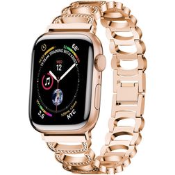 Mobigear Vienna Edelstahl Apple Watch Armband Faltschließe - 49/46/45/44 mm - Roségold