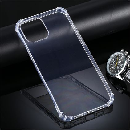 Mobigear Cushion Durchsichtig iPhone 12 Pro Hülle Flexibles TPU Backcover Stoßfest - Transparent