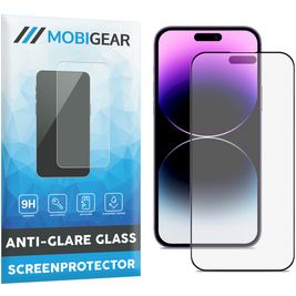 Mobigear Premium iPhone 14 Pro Panzerglas Gehärtetes Glas Displayschutz Anti-Glare - Hüllenfreundlich - Schwarz