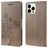 Mobigear Flowers iPhone 14 Pro Max Hülle Klapphülle Geldbörse - Grau