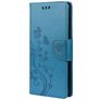 Mobigear Flowers Samsung Galaxy A23 Hülle Klapphülle Geldbörse - Blau