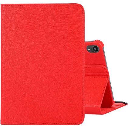 Mobigear DuoStand iPad Mini 7 (2024) Hülle Drehbare Klapphülle - Rot