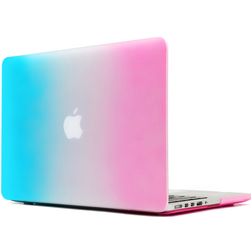 Mobigear Rainbow Matte MacBook Pro 13 Zoll (2012-2015) Hardshell Hülle Laptop Cover MacBook Case - Blau / Pink - Modell A1425 / A1502