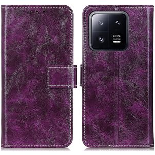 Mobigear Basic Xiaomi 13 Hülle Klapphülle Geldbörse - Lila