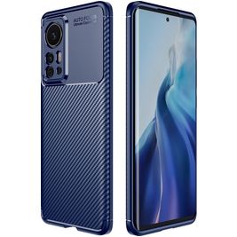 Mobigear Racing Xiaomi 12 Pro Hülle Flexibles TPU Backcover - Blau