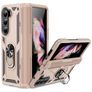 Mobigear Armor Ring Samsung Galaxy Z Fold 5 Hülle Hardcase Backcover Stoßfest mit Ringhalter - Gold