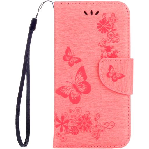 Mobigear Butterfly Samsung Galaxy A5 (2017) Hülle Klapphülle Geldbörse - Pink
