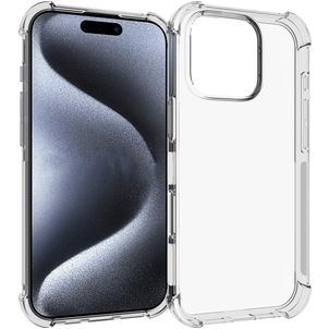 Mobigear Cushion Durchsichtig iPhone 16 Pro Hülle Flexibles TPU Backcover - Transparent
