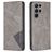 Mobigear Rhombus Slim Samsung Galaxy S23 Ultra Hülle Klapphülle - Grau