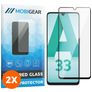 Mobigear Premium Samsung Galaxy A33 Panzerglas Gehärtetes Glas Displayschutz - Hüllenfreundlich - Schwarz (2er Pack)