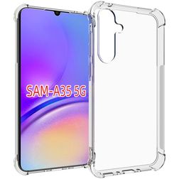 Mobigear Cushion Durchsichtig Samsung Galaxy A35 Hülle Flexibles TPU Backcover Stoßfest - Transparent