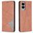 Mobigear Rhombus Slim Samsung Galaxy S25 Edge Hülle Klapphülle - Braun