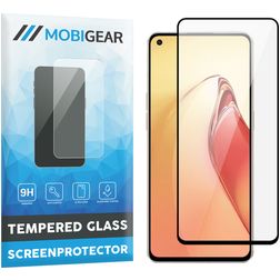Mobigear Premium OPPO Reno 8 Pro Panzerglas Gehärtetes Glas Displayschutz - Hüllenfreundlich - Schwarz