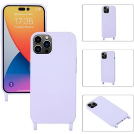 Mobigear Lanyard iPhone 14 Pro Max Silikon Handykette - Lila