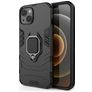 Mobigear Armor Ring iPhone 13 Hülle Hardcase Backcover Stoßfest mit Ringhalter - Schwarz