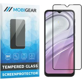 Mobigear Premium Motorola Moto G20 Panzerglas Gehärtetes Glas Displayschutz - Hüllenfreundlich - Schwarz