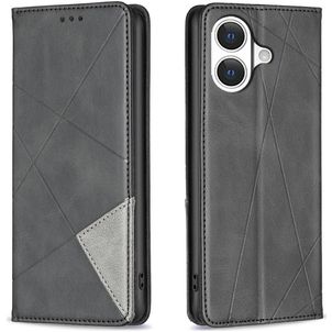 Mobigear Rhombus Slim iPhone 17 Klapphülle - Schwarz