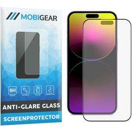 Mobigear Premium iPhone 14 Pro Max Panzerglas Gehärtetes Glas Displayschutz Anti-Glare - Hüllenfreundlich - Schwarz